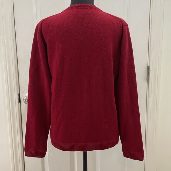 Ralph Lauren 100% Lambswool Red Tight Knit Sweater Women's‎ Size Small - Picture 3 of 9